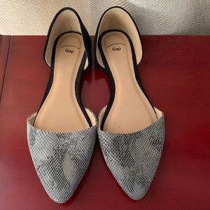 Gap flats—“snakeskin” and “suede”